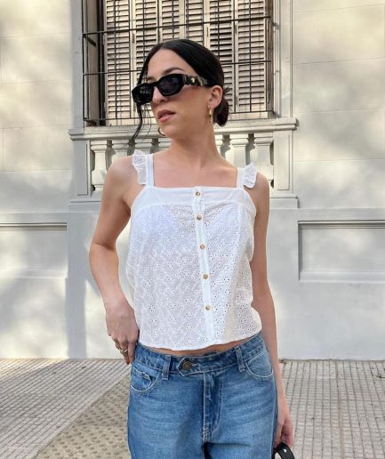 Musculosa CAMILA broderie